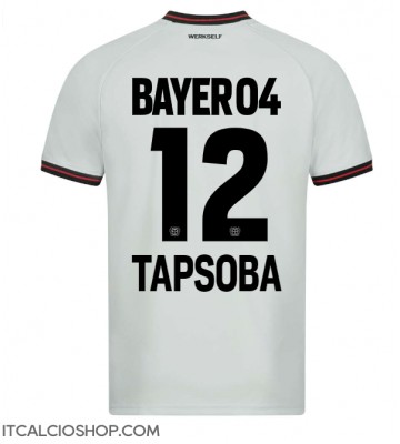 Bayer Leverkusen Edmond Tapsoba #12 Seconda Maglia 2023-24 Manica Corta